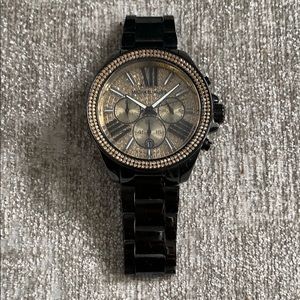 Black and gold Michael Kors Watch